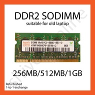 Refurbished | DDR2 RAM SODIMM for Old Laptop | 256MB/512MB/1GB