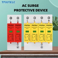 TAXNELE AC SPD 20KA 40KA 60KA 2P 4P 275V 385V House Lightning Surge Protector Low Voltage Protection
