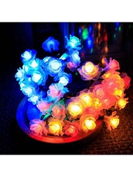 一組LED玫瑰花串燈裝飾心情照明
