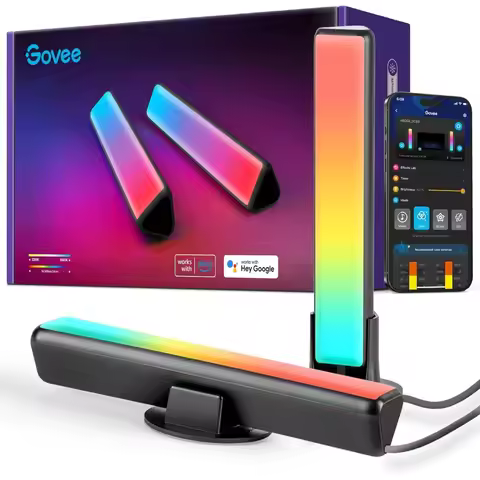 Govee Smart LED Light Bars for TV Work with Alexa Google Assistant RGBICWW WiFi TV Backlights with M