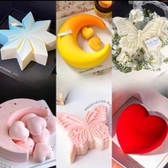 Valentine's Day 8inch Love Heart Mousse Cake Silicone Mold 8-Piece Twist Heart-Shaped Mold Jelly Hor