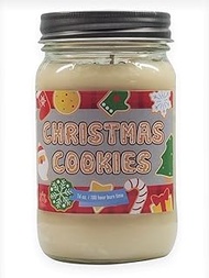 Christmas Cookies Candle ~ 16oz Soy Wax Candle ~ 100 Hour Burn Time ~ Made in USA (16, Cream)