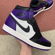 Versatile LJR BATCH AJ1 White Purple Toes Special Offer Edition LJR Produced Use Mesh Midsole Original Factory Flavor Air Jordan 1 Basketball Shoes "Court Purple" Joe 1 Toe Men AJ1