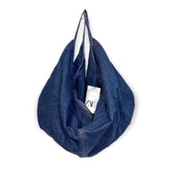 Zara Popular Blogger Hobo Dark Denim Bucket Bag