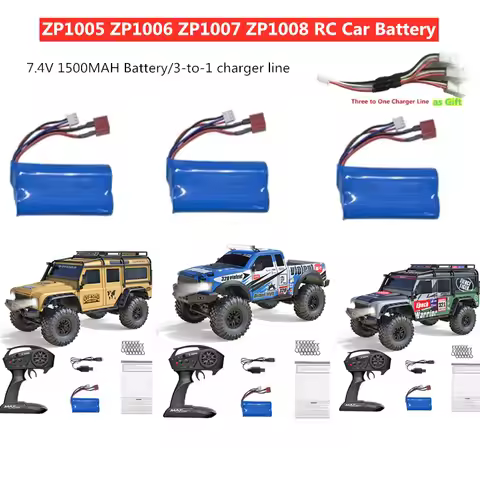 7.4V 1500mAh Lipo Battery for ZP1005 ZP1006 ZP1007 ZP1008 ZP1009 ZP1010 4WD Remote Control Car spare