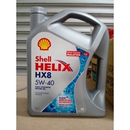 Shell Helix HX8 5W-40 / 5W-40 fully synthetic engine oil 4 Litre Minyak Hitam Kereta