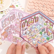 Diy 3d House Stickers Cute Cartoon Scene Stickers Creative Diy Arts Crafts Kit For Kids C4s2