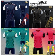 Jersey Custom Name and Number Jersi Custom Nama dan Nombor Jersey Bola Jersey Futsal Jersey Team Baj