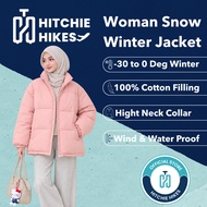 Hitchie A130-6861 Korean Woman Short Puffer Padded Cotton Winter Jacket Bomber Parka Baju Sejuk Teba