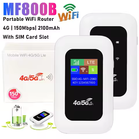 MF800B Wireless 4G LTE Router 150Mbps Outdoor Mobile WiFi Routers 2100mAh Mini Wi-Fi Modem With SIM 