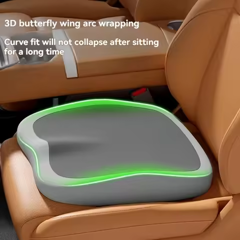 Ergonomic Memory Foam Seat Cushion,Single Piece Car Seat Booster for Driver Side,Enhances Comfort,Su