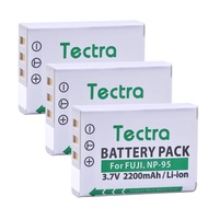 Tectra 3PCS NP-95 NP95 NP 95 Camera Battery for Fujifilm FinePix REAL 3D W1  X100 X100S X-S1 F30 F31