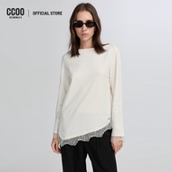 CC DOUBLE O LACE LONG SLEEVE TOP Women's LONG-Sleeved Shirt With Trim Model O26WGWA149 (AW26 P2)