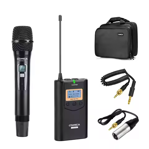 CVM-WM100H UHF 48 Channel Professional Wireless Handheld Microphone for Canon Nikon Sony Panasonic F