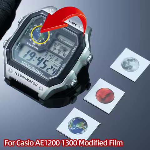 For Casio AE1200 AE1300 Modified Earth Moon Film DIY 3229 AE-1200WH WS1600 Modified Color Inner Scre