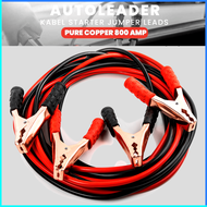 COD Autoleader Kabel Starter Jumper Leads Pure Copper 800 AMP 2.8 m D800 / Kabel aki mobil 12 volt m