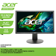 Acer Monitor E200Q (19.5 Inch HD+ | TN | 60Hz | 6ms | 200 nits | VGA + HDMI)