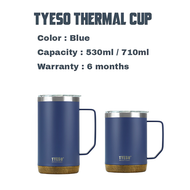 Tyeso Thermal Insulated Cup With Handle Grip And Cover 530ml/710ml Insulated Flask Vacuum Tyeso Tumb