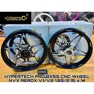 HyperPro Pro-RX55 Sport Rim Bintang NVX155 Cnc Cast Wheel for Nvx V1 Nvx V2 1.85/2.15 x 14 Black RX5