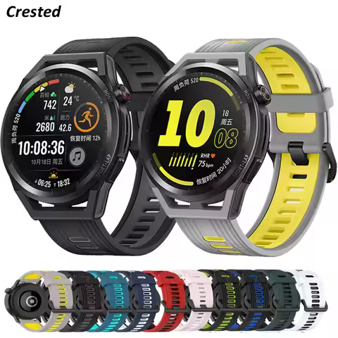 Silicone Band For HUAWEI WATCH GT 3 46mm 42mm/GT 2/GT2/Pro/Runner Quickfit bracelet Samsung Galaxy W