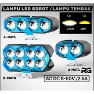 MATA LED Spotlight 8 Eyes 4 Eyes 2 20Wat-40Wat-80Wat Eyes White Yellow & Anti Fog Double Beam – Wate