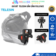 Mount gắn cằm Telesin cho GoPro lên nón Fullface cao su dẻo chắc chắn- Hàng Chính Hãng
