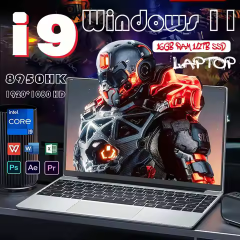 2025 NEW Core i9 laptop 16GB RAM 2TB SSD Portable laptops 1920*1080 Laptop computer i9-8950hk laptop