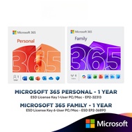 Microsoft Office 365 Personal / Family (ESD) - 1 Year License