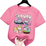 kaos anak perempuan/laki laki gambar labubu monster cute viral 1-12tahun lengan pendek k.192