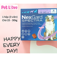 1 hộp NexGard Spectra trị giun, ghẻ, viêm da, ve rận (chó 15 - 30kg; hộp 3 viên)