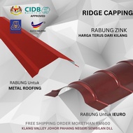 Ridge Capping/ Rabung Zink/ Awning heavyduty outdoor zink atap rumah kilang kebun outdoor