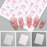 Bow Manicure Decals Ribbon Butterfly Japanese Adhesive Nail Stickers H6E2