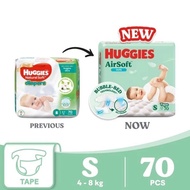 Huggies air soft NB 78 / S 70 Tape Diapers