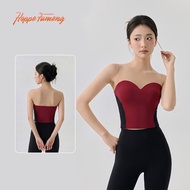 【Hoppe Fumeng】Hot sale new arrival women's padded yoga bra with mesh for women causal and sport wear
