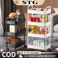 2/3/4 Layer Trolley Cart Organizer Storage Shelf Moving Rack with Wheels Utility Storage Shelf For R
