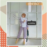 KATUN WOMEN'S SUIT JOGGER PANTS ONE SET MODERN DAILY FORMAL PLAIN TOYOBO COTTON PREMIUM COVID VOL 2 