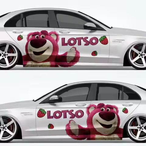 Disney Car Body Sticker Car Film Sewing Cartoon Lotso Creative Decoration Covering Scratches Body St