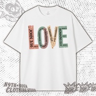 24H SHIP N9THNOVA Trend Casual Bible Scripture Print T-Shirt JOHN 3:16 ROMANS 12:9 1 CORINTHIANS