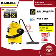 (NEW Model) Karcher WD1 Wet & Dry Vacuum Cleaner 15L 1200W Vakium Cleaner 吸塵機 WD1S Vacuum Vacum Ruma