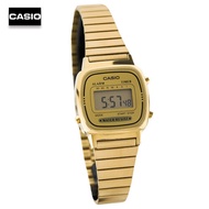 Velashop นาฬิกาข้อมือผู้หญิงคาสิโอ Casio Standard  สีทอง สายสแตนเลส รุ่น LA670WGA-9DF LA670WGA-9D LA-670WGA