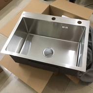 Small 1-hole sink, 40x50cm and 60x45cm, cheap price, cast 1-hole sink, kitchen sink