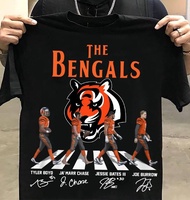 Top Choices Trendy The Beatles The Bengals Signatures Abbey Road t shirt men