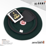 Jaya Sakti Beret One Set + Camel Brand Emblem Beret Hat