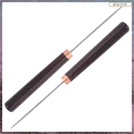 [L E U R] 2 Pcs Awl Tool with Wooden Handle, Leather Awl Punch Tool, Slender Scratch Awl, Awl Repair