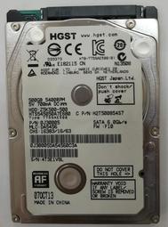 二手測試不良/錯誤訊息  HGST Z5K500-500 2.5吋硬碟