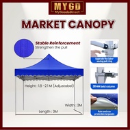 MYGD 10x10ft Night Market Folding Canopy Full Set Camping Tent Full Canopy Tent Iron Frame Night Mar