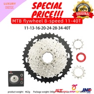 Wake Sprocket 8 Speed 11 - 40T Silver Gear Cassette Sepeda MTB