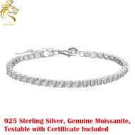 925 Sterling Silver GRA4.4ct Moissanite Bracelet Full Diamond Women's Adjustable Light Luxury Tennis