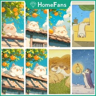 【HF】Cat Roof 5D DIY Diamond Painting Kit Cosmic Cross Diamond Embroidery Painting Rhinestone Mosaic 