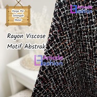 Abstract Pattern Viscose Rayon Fabric
